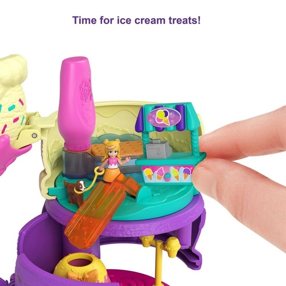{Polly Pocket} Spin ‘N Surprise Playground Ice Cream Cone - Picture 8 of 11